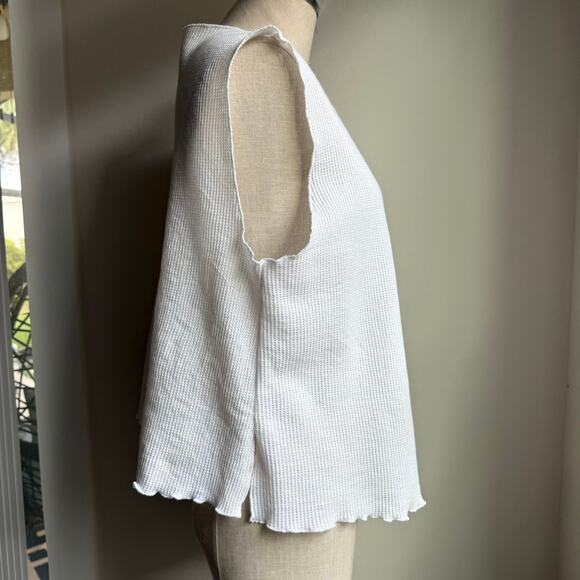 Vintage Victoria’s Secret White Knit Button Vest Top Women’s Large - Picture 4 of 8